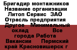 Бригадир монтажников › Название организации ­ Литоп-Сервис, ЗАО › Отрасль предприятия ­ Другое › Минимальный оклад ­ 23 000 - Все города Работа » Вакансии   . Пермский край,Красновишерск г.